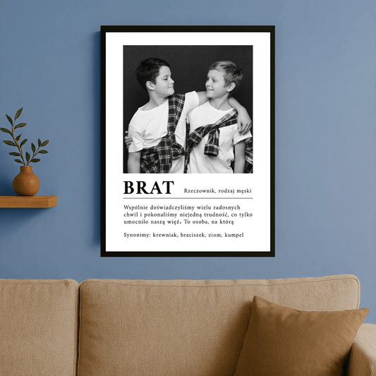 Brat - personalizowany plakat dla brata - Emmygift.pl