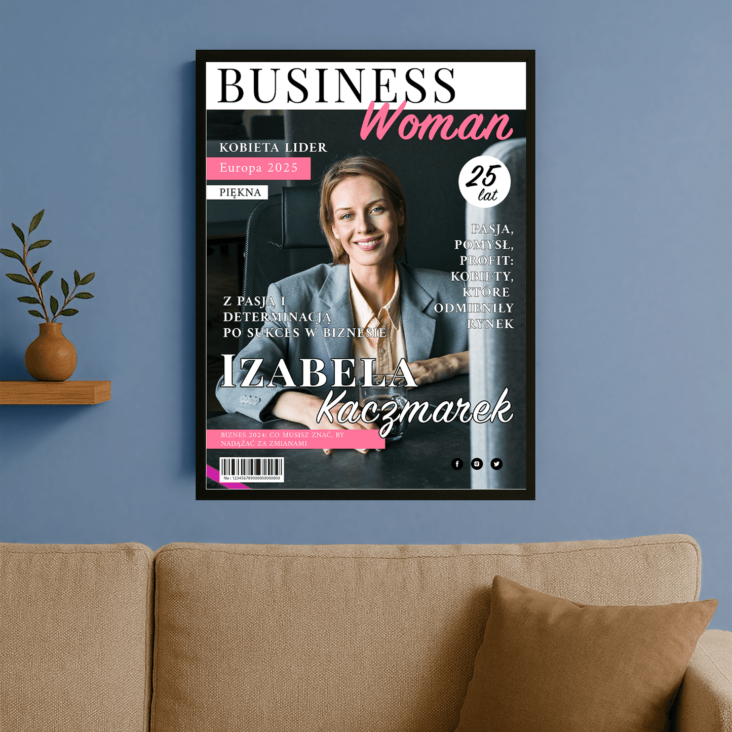 Kobieta biznesu - personalizowany plakat dla niej - Emmygift.pl