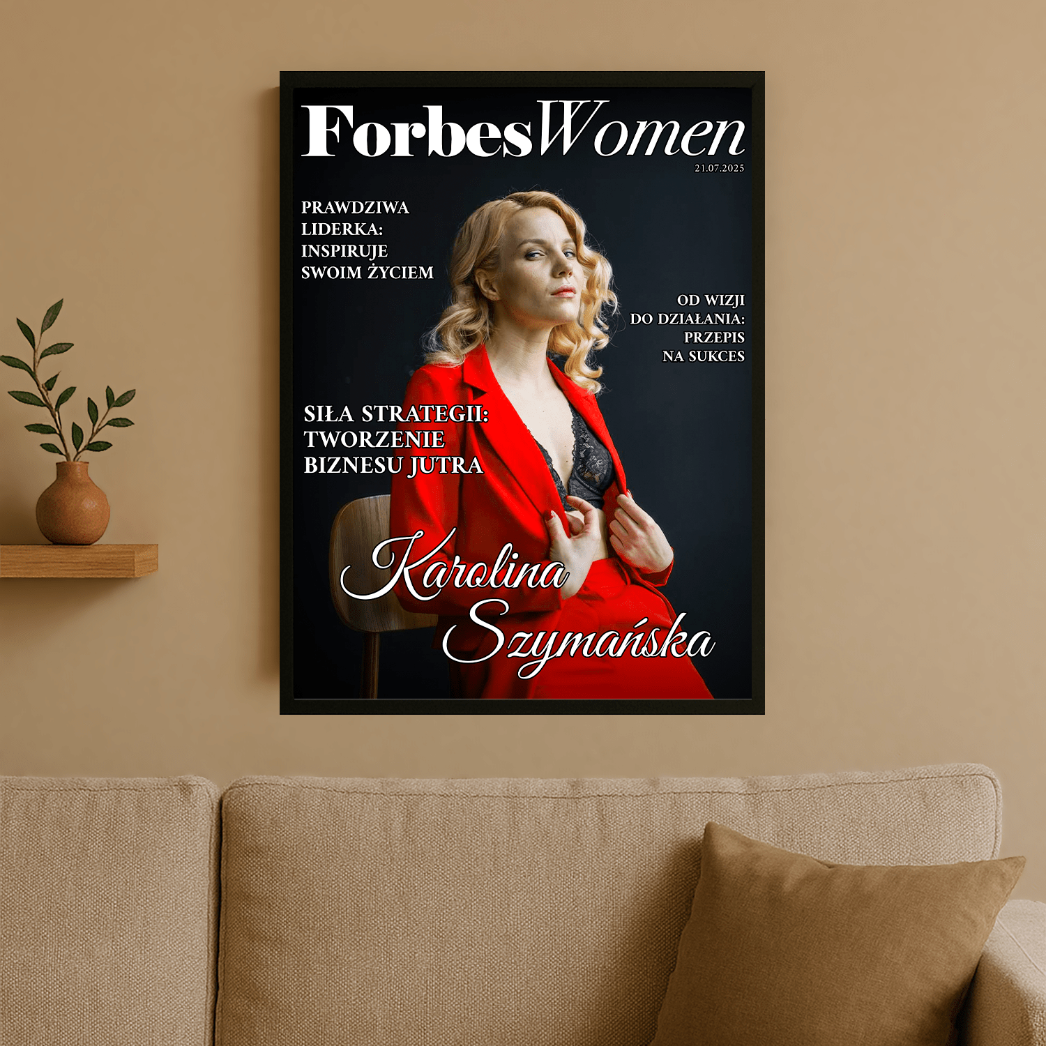 Jak z okładki magazynu - personalizowany plakat dla niej - Emmygift.pl