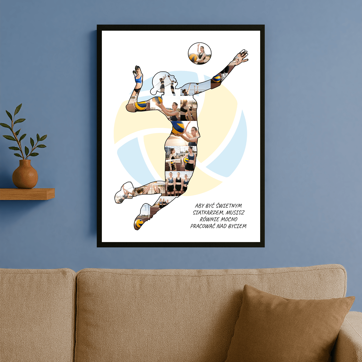 Świetny siatkarz - personalizowany plakat dla niej - Emmygift.pl