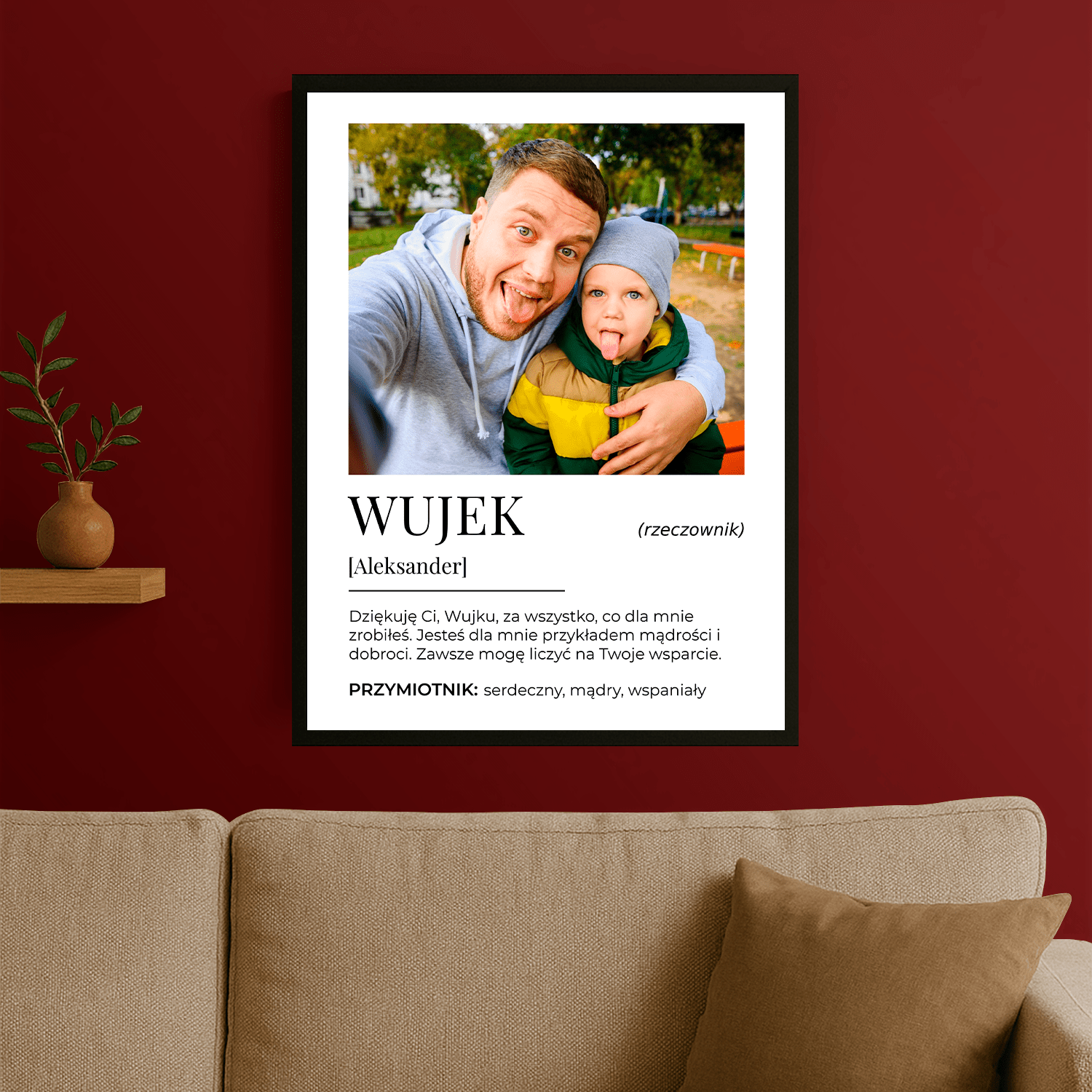 Podziękowania dla wujka - personalizowany plakat dla wujka - Emmygift.pl