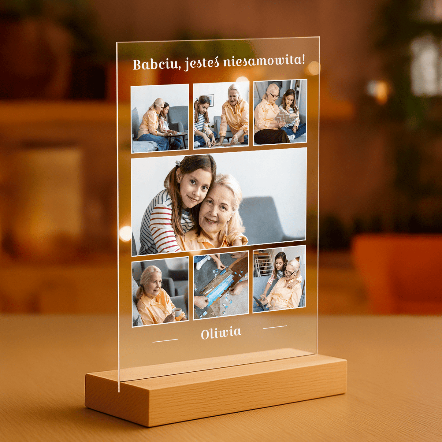 Babcia - personalizowany druk na szkle - Emmygift.pl