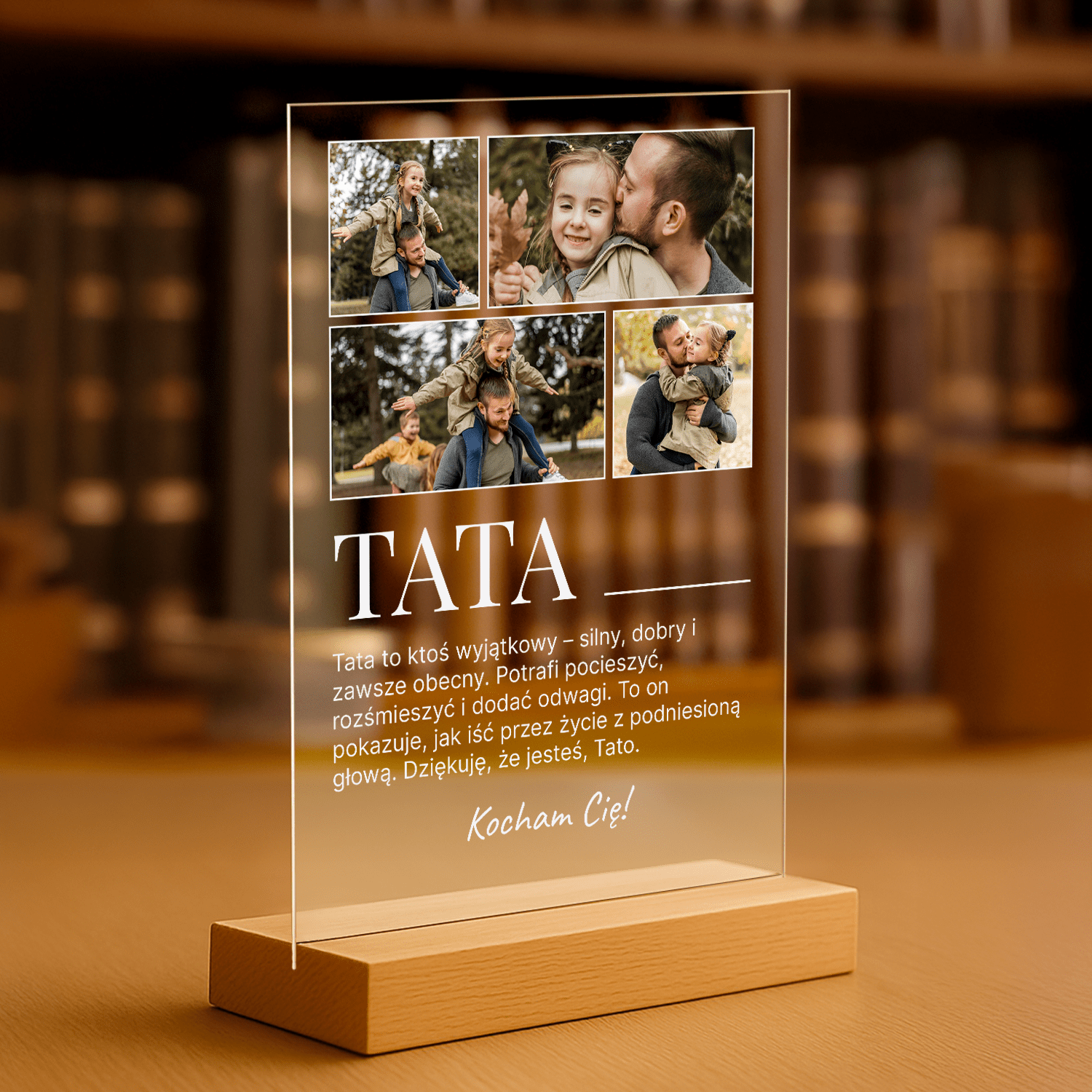 Definicja słowa Tata - personalizowany druk na szkle - Emmygift.pl