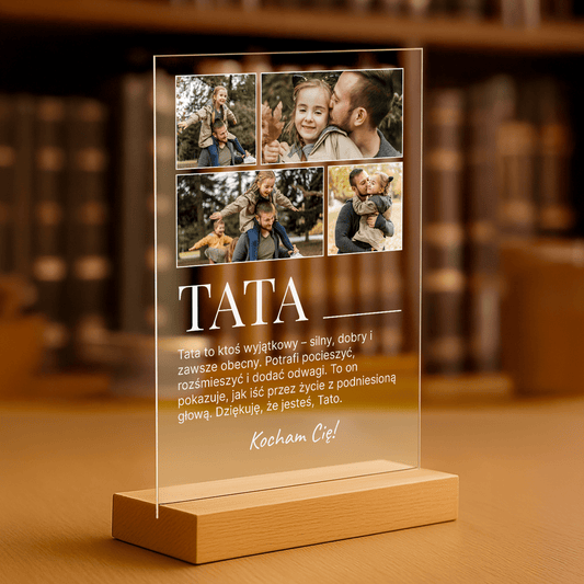 Definicja słowa Tata - personalizowany druk na szkle - Emmygift.pl