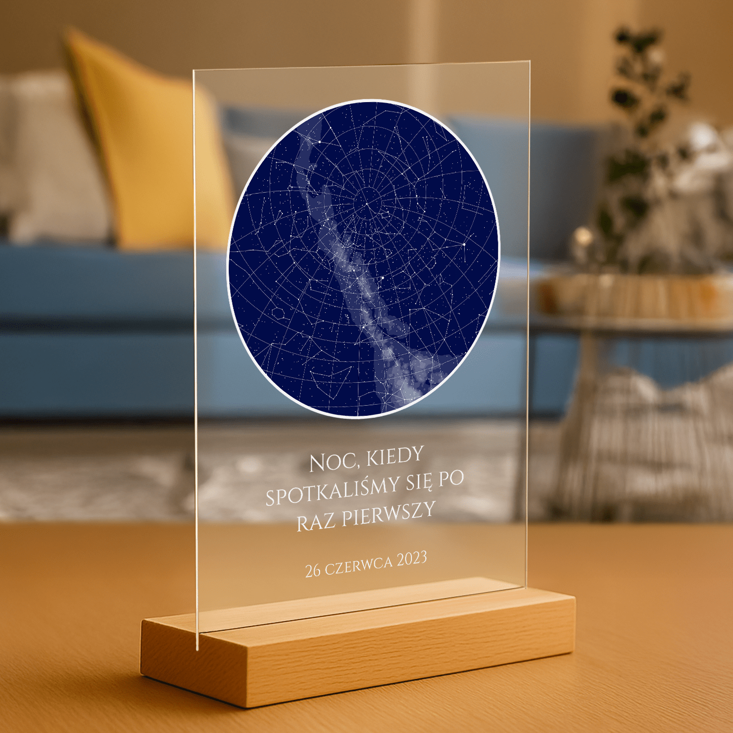 Nasza mapa gwiazd - personalizowany druk na szkle - Emmygift.pl