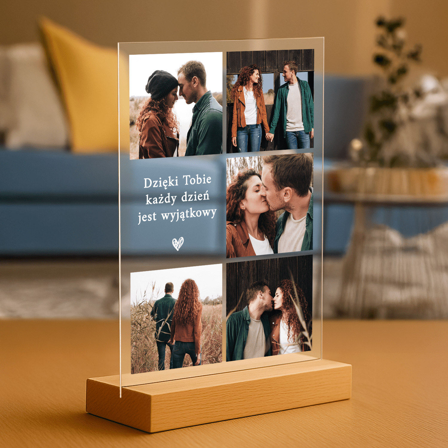 Wyjątkowe dni - personalizowany druk na szkle dla pary - Emmygift.pl