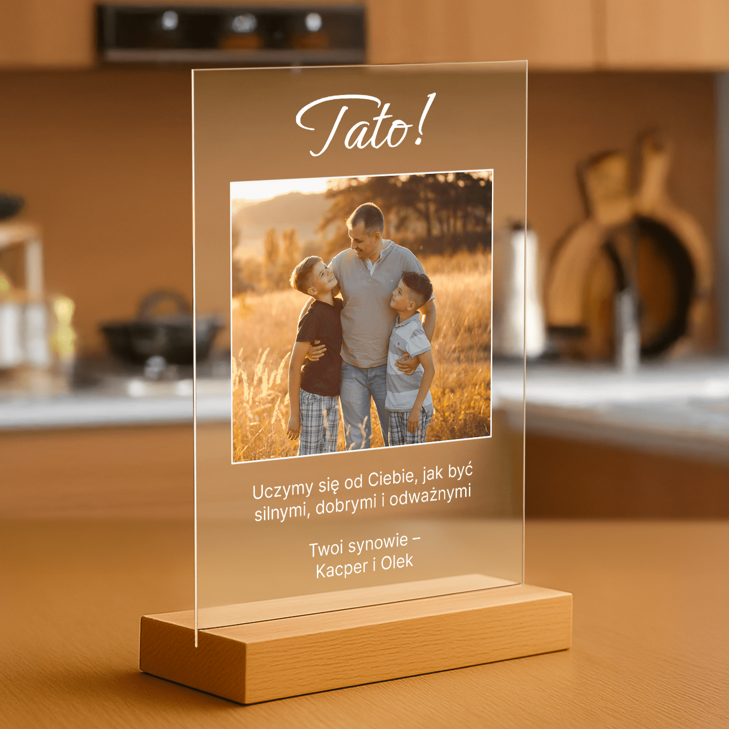 Tato! - personalizowany druk na szkle - Emmygift.pl