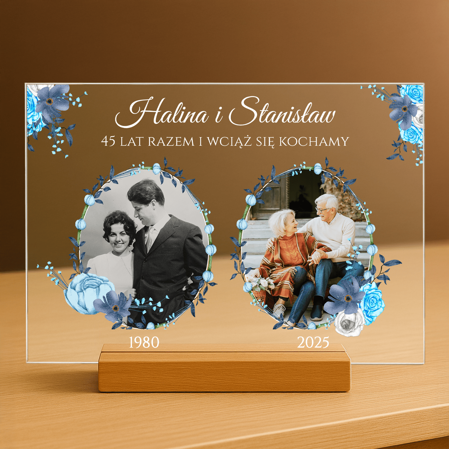 Historia miłości - personalizowany druk na szkle - Emmygift.pl
