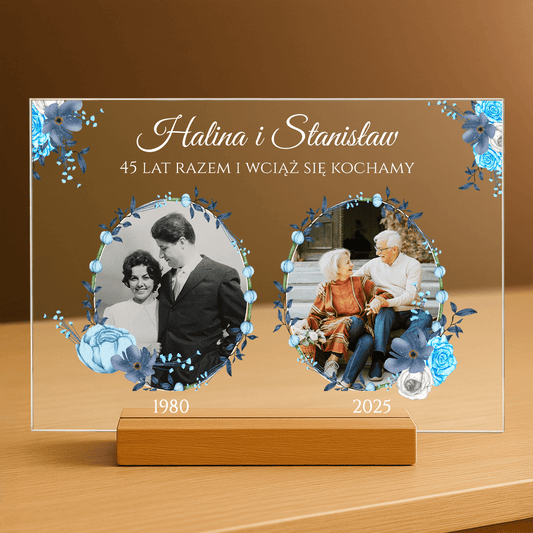 Historia miłości - personalizowany druk na szkle - Emmygift.pl