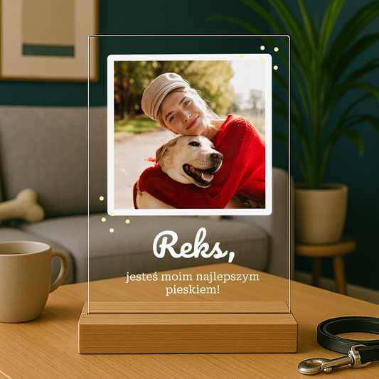 Najlepszy pies - personalizowany druk na szkle