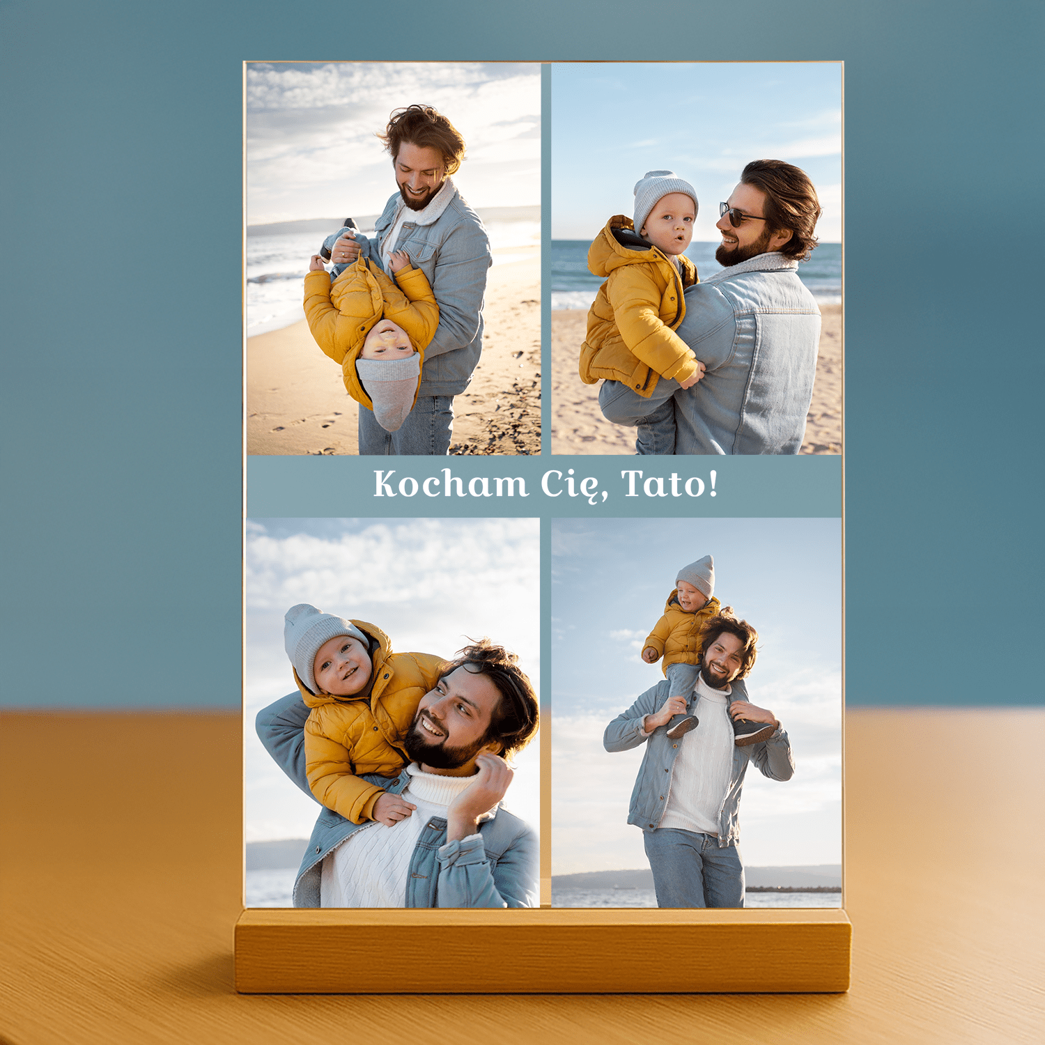 Kocham Cię, tato! - personalizowany druk na szkle - Emmygift.pl