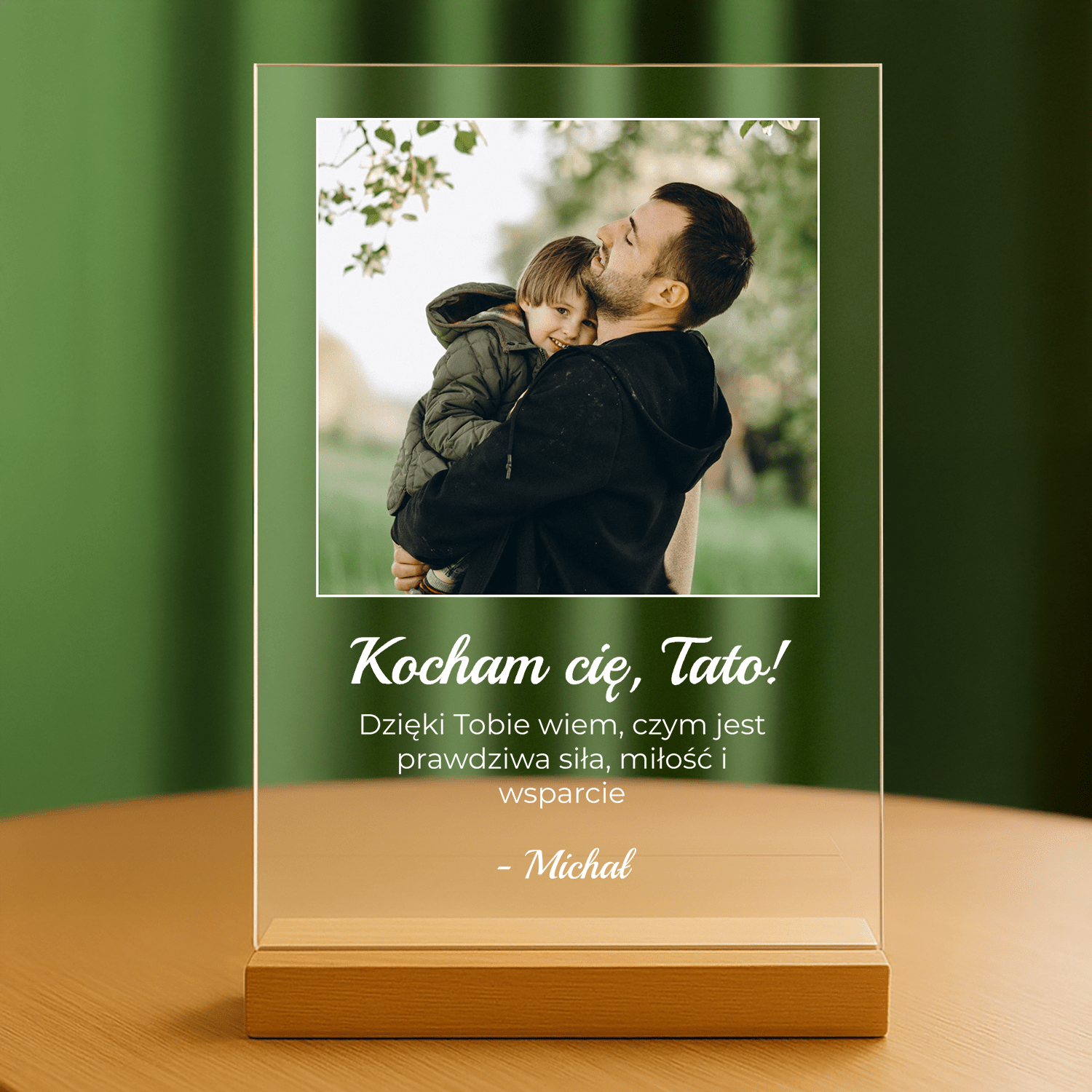 Podziękowanie dla taty - personalizowany druk na szkle - Emmygift.pl