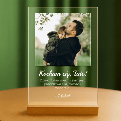 Podziękowanie dla taty - personalizowany druk na szkle - Emmygift.pl
