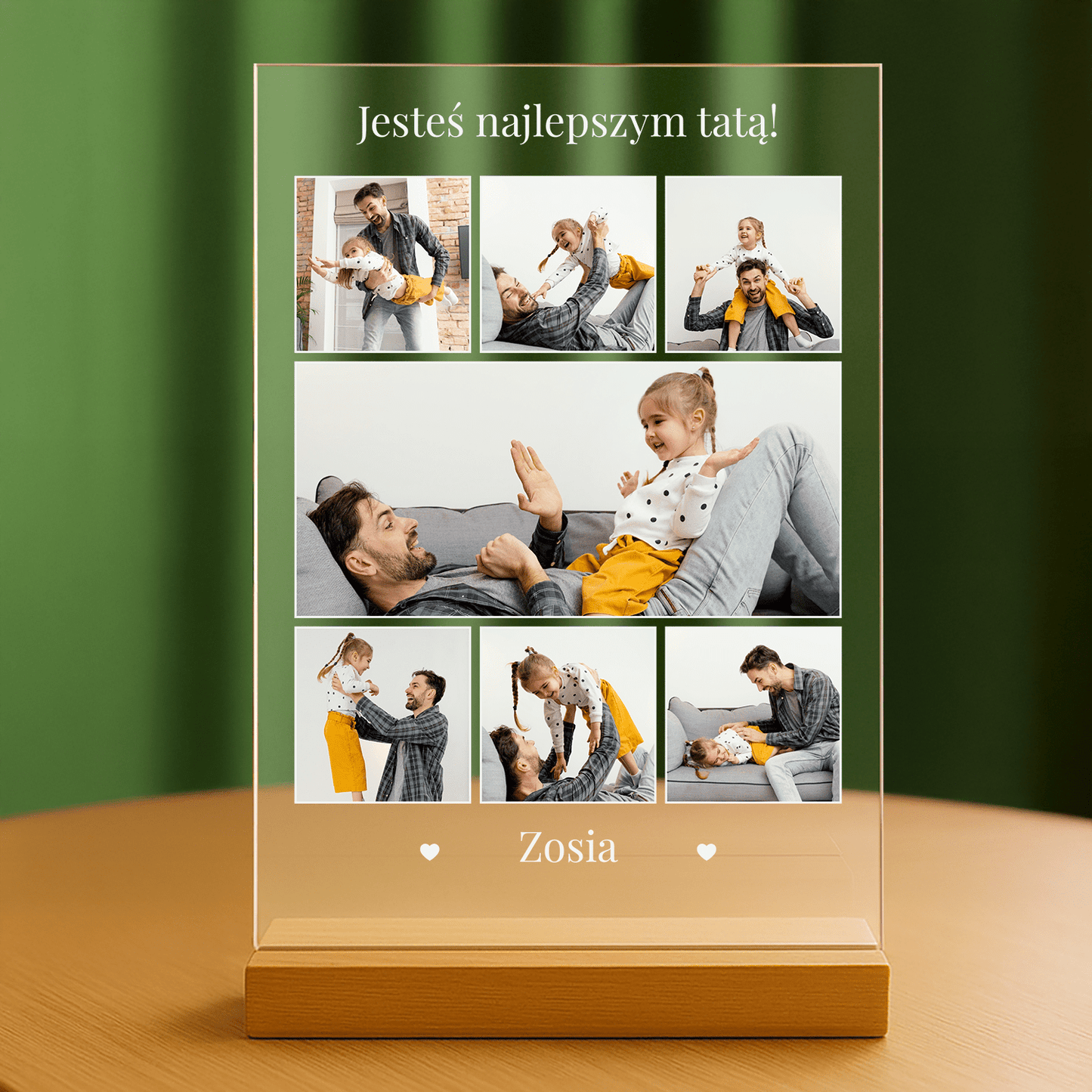 Jesteś najlepszym tatą - personalizowany druk na szkle - Emmygift.pl