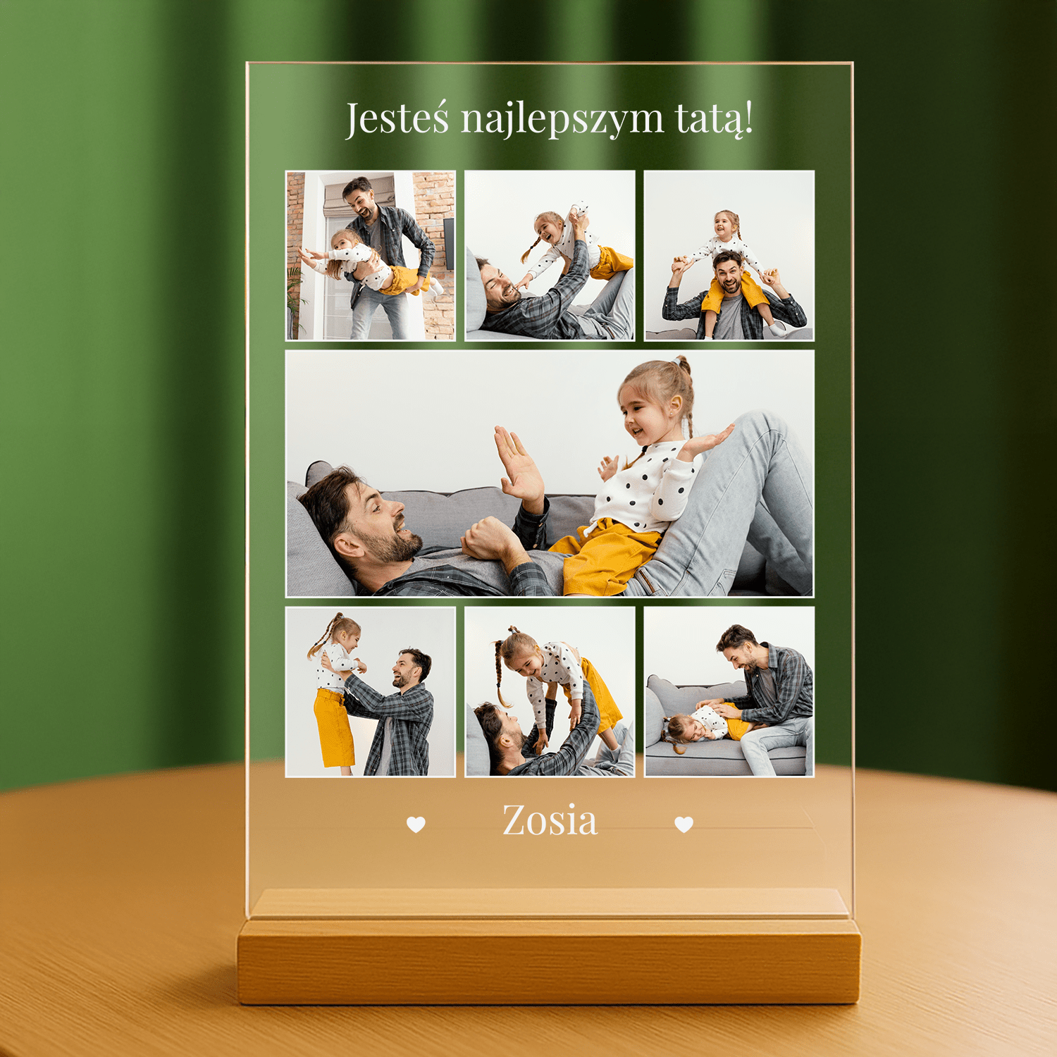 Jesteś najlepszym tatą - personalizowany druk na szkle - Emmygift.pl
