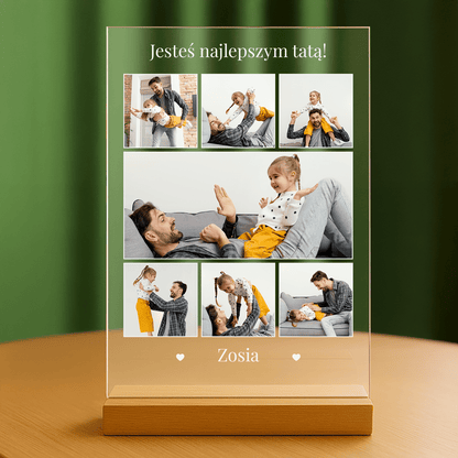 Jesteś najlepszym tatą - personalizowany druk na szkle - Emmygift.pl