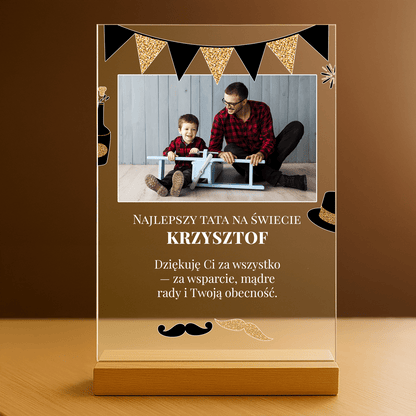 Najlepszy tata na świecie - personalizowany druk na szkle - Emmygift.pl