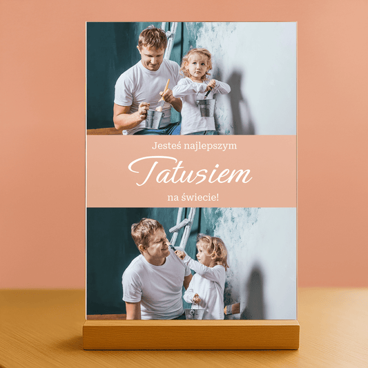Najlepszy tatuś na świecie - personalizowany druk na szkle - Emmygift.pl