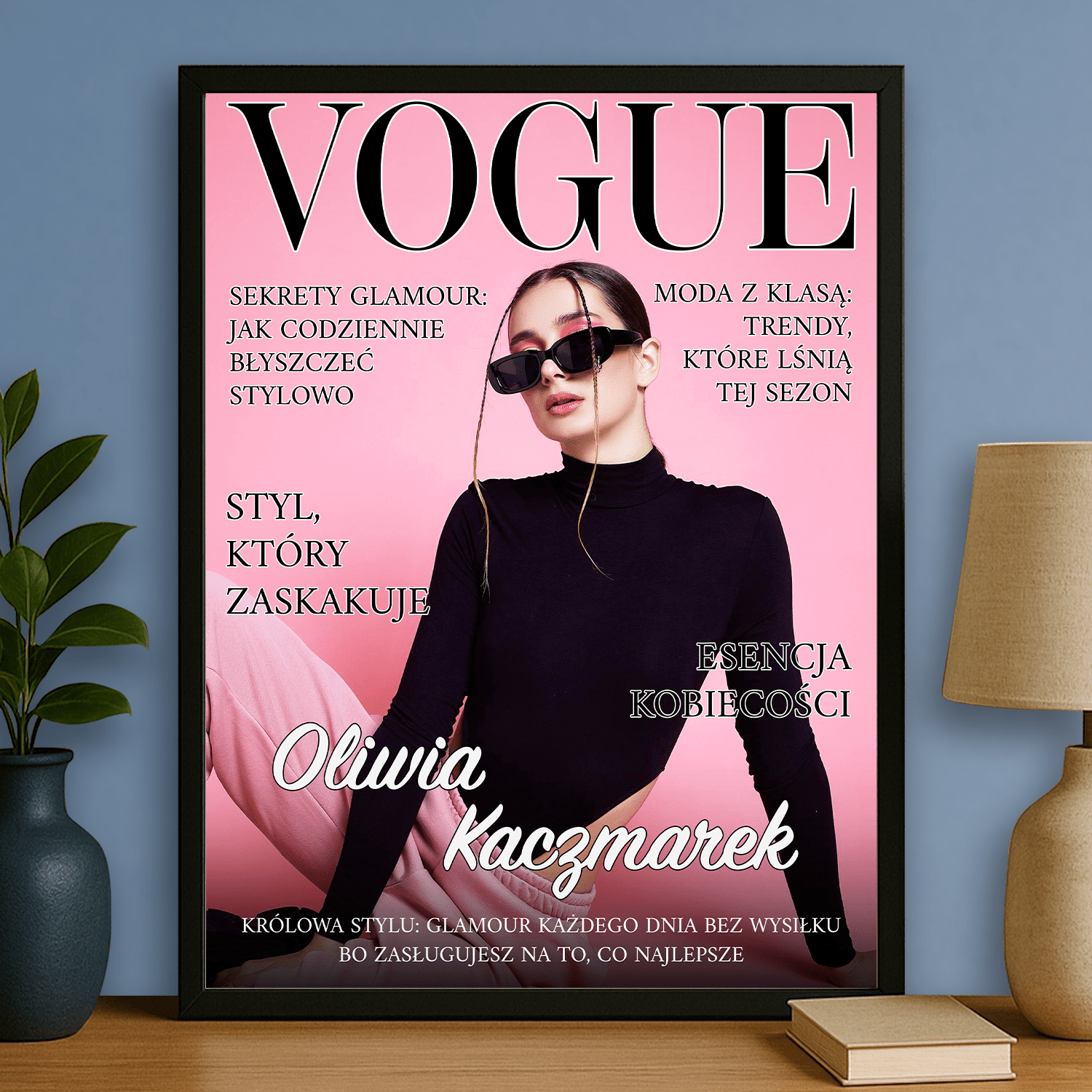Twoja okładka magazynu - personalizowany plakat dla niej - Emmygift.pl