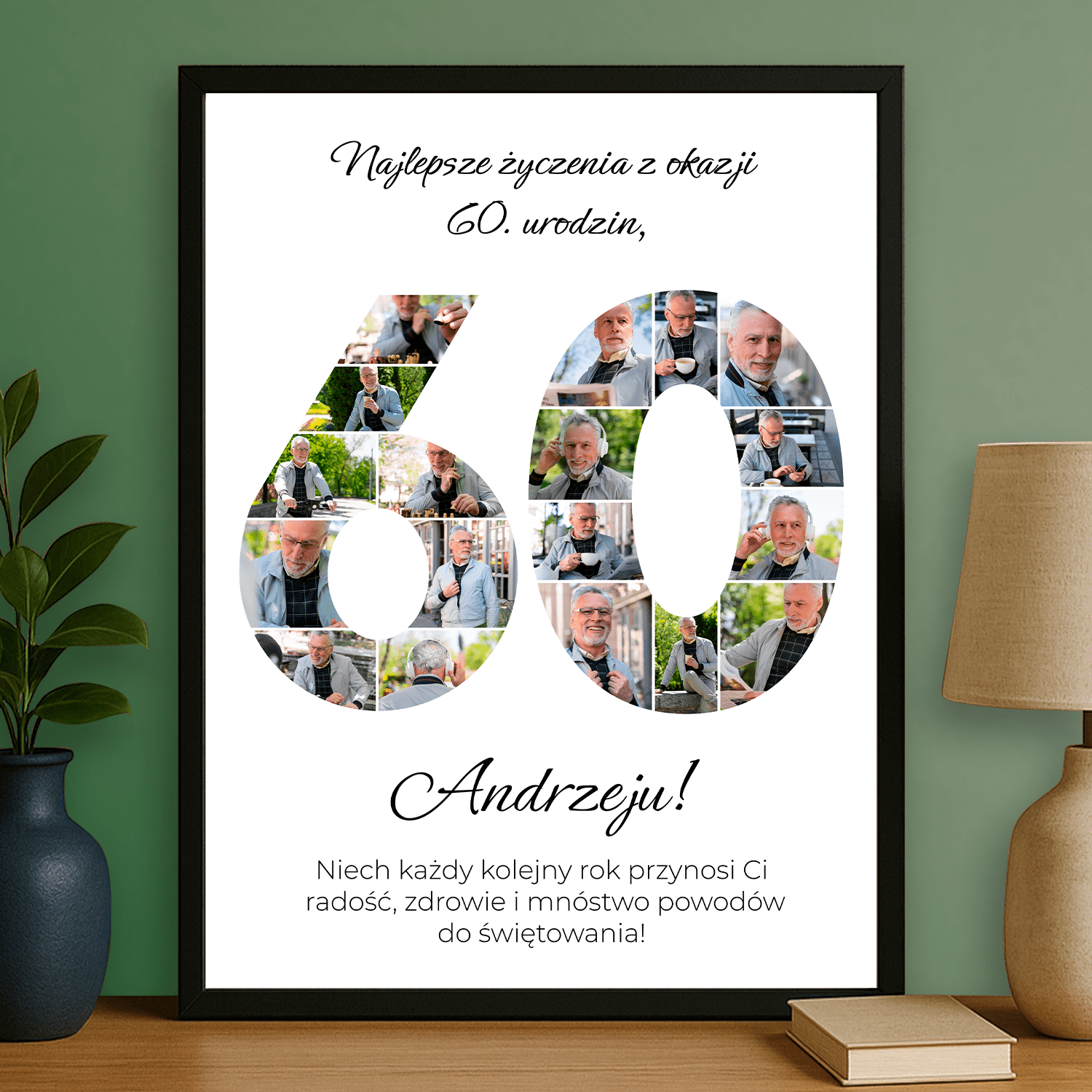 Na 60 urodziny - personalizowany plakat dla mężczyzny - Emmygift.pl