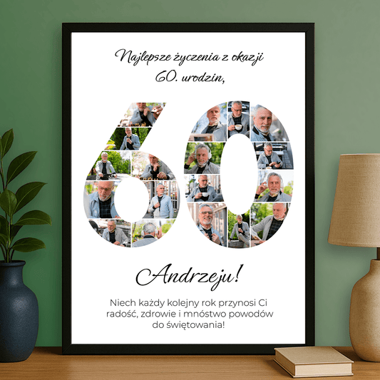 Na 60 urodziny - personalizowany plakat dla mężczyzny - Emmygift.pl