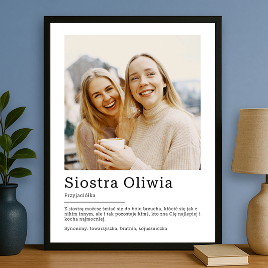 Z siostrą najlepiej - personalizowany plakat dla siostry