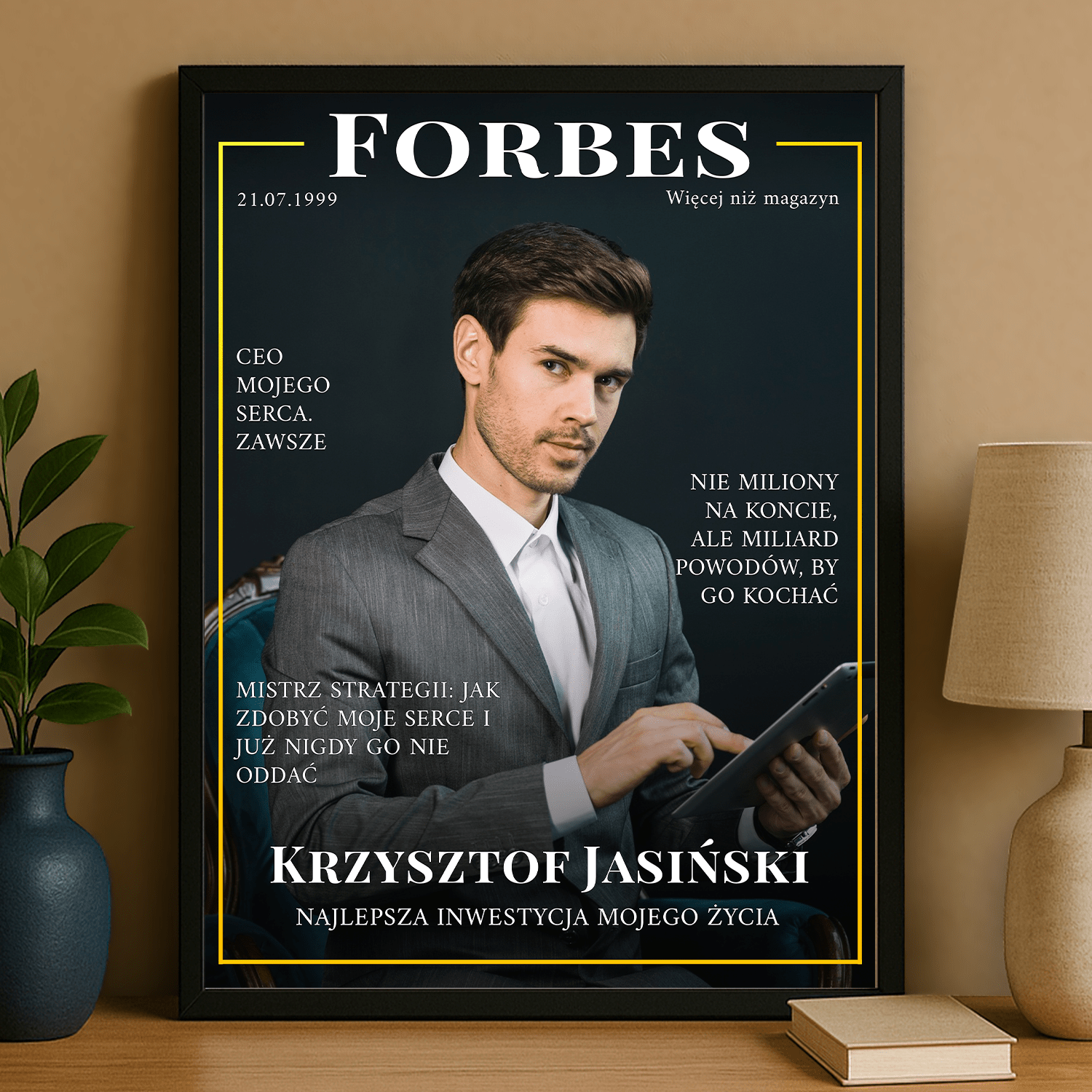 Mężczyzna sukcesu - personalizowany plakat dla mężczyzny - Emmygift.pl