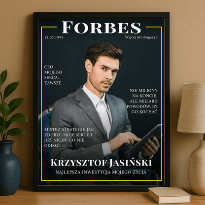 Mężczyzna sukcesu - personalizowany plakat dla mężczyzny - Emmygift.pl