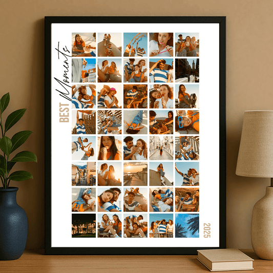Kolaż najlepsze momenty - personalizowany plakat dla przyjciółki - Emmygift.pl