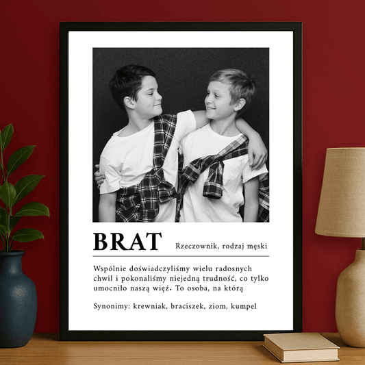 Brat - personalizowany plakat dla brata - Emmygift.pl