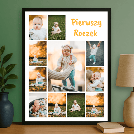 Pierwszy roczek - personalizowany plakat dla dziecka - Emmygift.pl