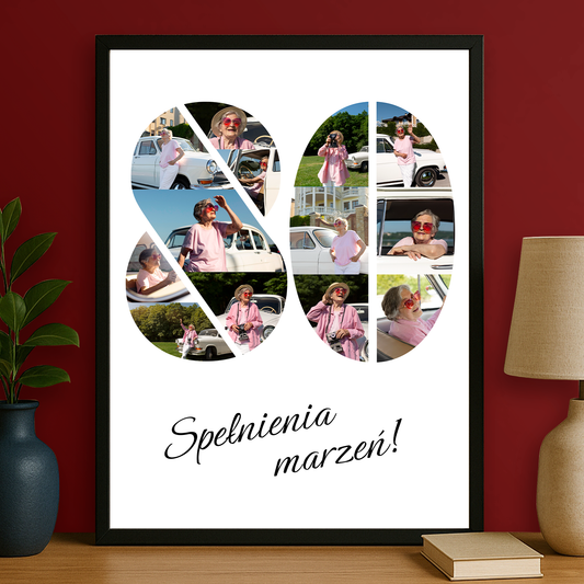 Z okazji 80 urodzin - personalizowany plakat dla babci