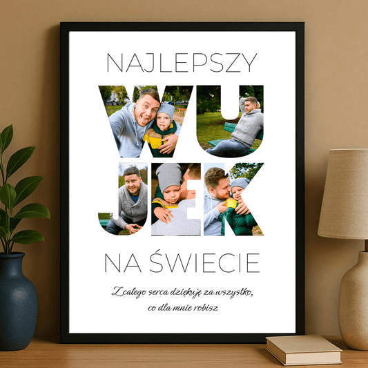 Najlepszy wujek na świecie - personalizowany plakat dla wujka - Emmygift.pl