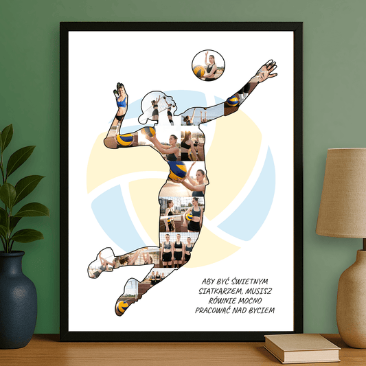 Świetny siatkarz - personalizowany plakat dla niej - Emmygift.pl