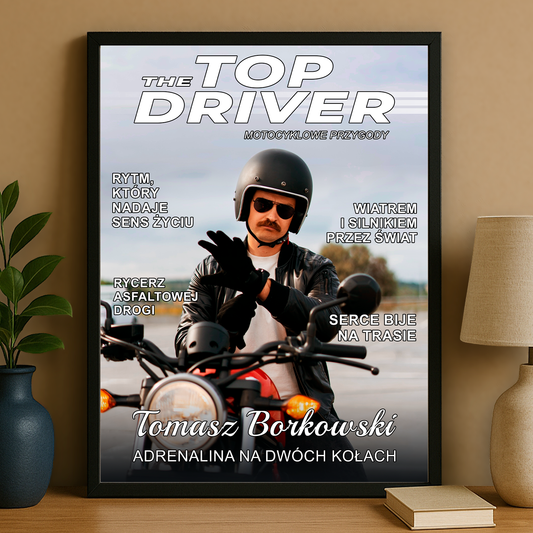 Top driver - personalizowany plakat dla mężczyzny