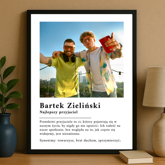 Prawdziwi przyjaciele - personalizowany plakat dla przyjaciela