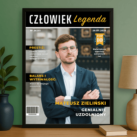 Człowiek legenda - personalizowany plakat dla mężczyzny - Emmygift.pl