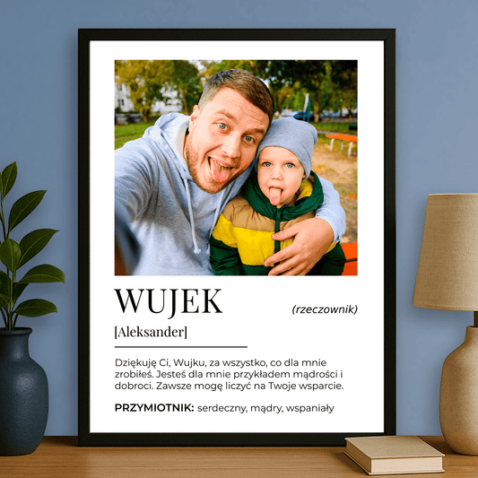 Podziękowania dla wujka - personalizowany plakat dla wujka - Emmygift.pl