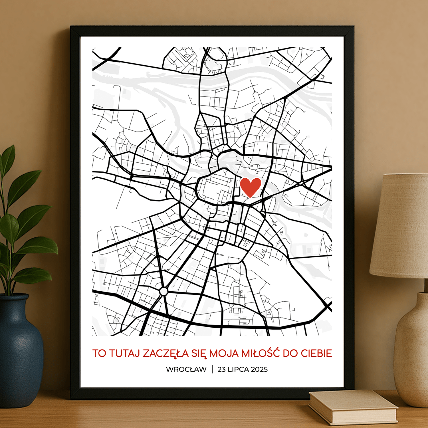 Mapa miłości - personalizowany plakat dla pary - Emmygift.pl