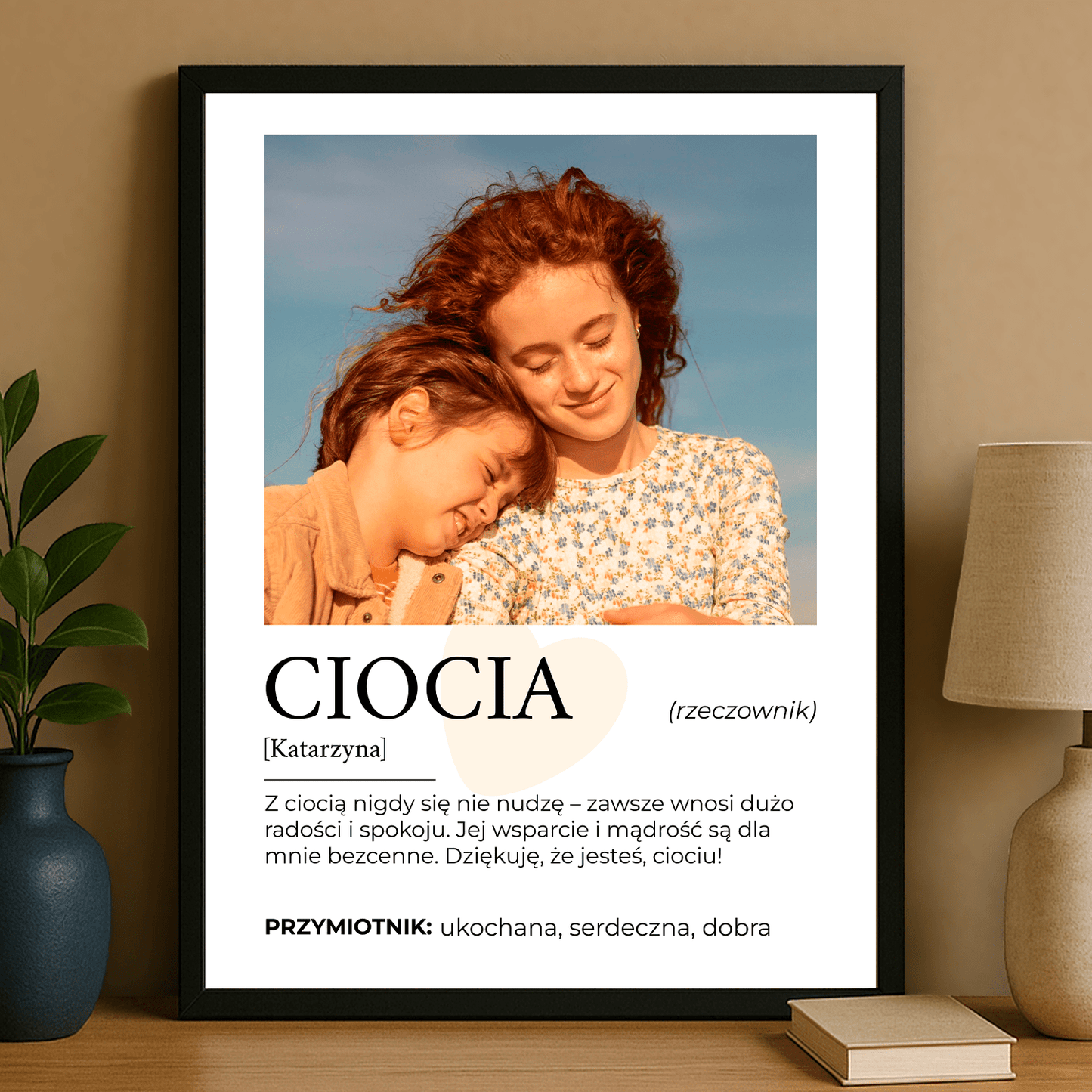 Kochana ciocia - personalizowany plakat dla cioci - Emmygift.pl