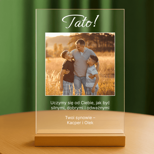 Tato! - personalizowany druk na szkle - Emmygift.pl