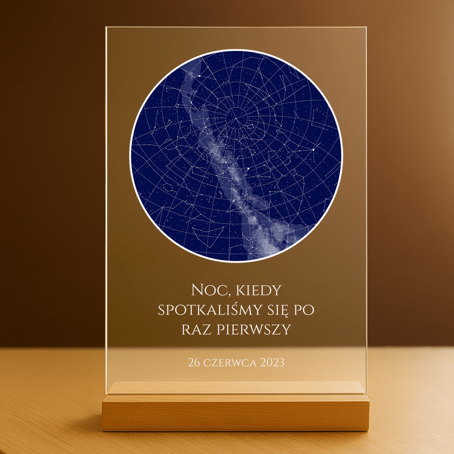 Nasza mapa gwiazd - personalizowany druk na szkle - Emmygift.pl