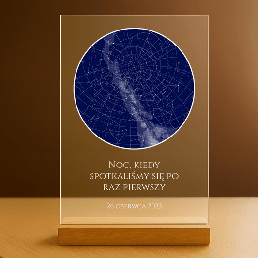 Nasza mapa gwiazd - personalizowany druk na szkle - Emmygift.pl