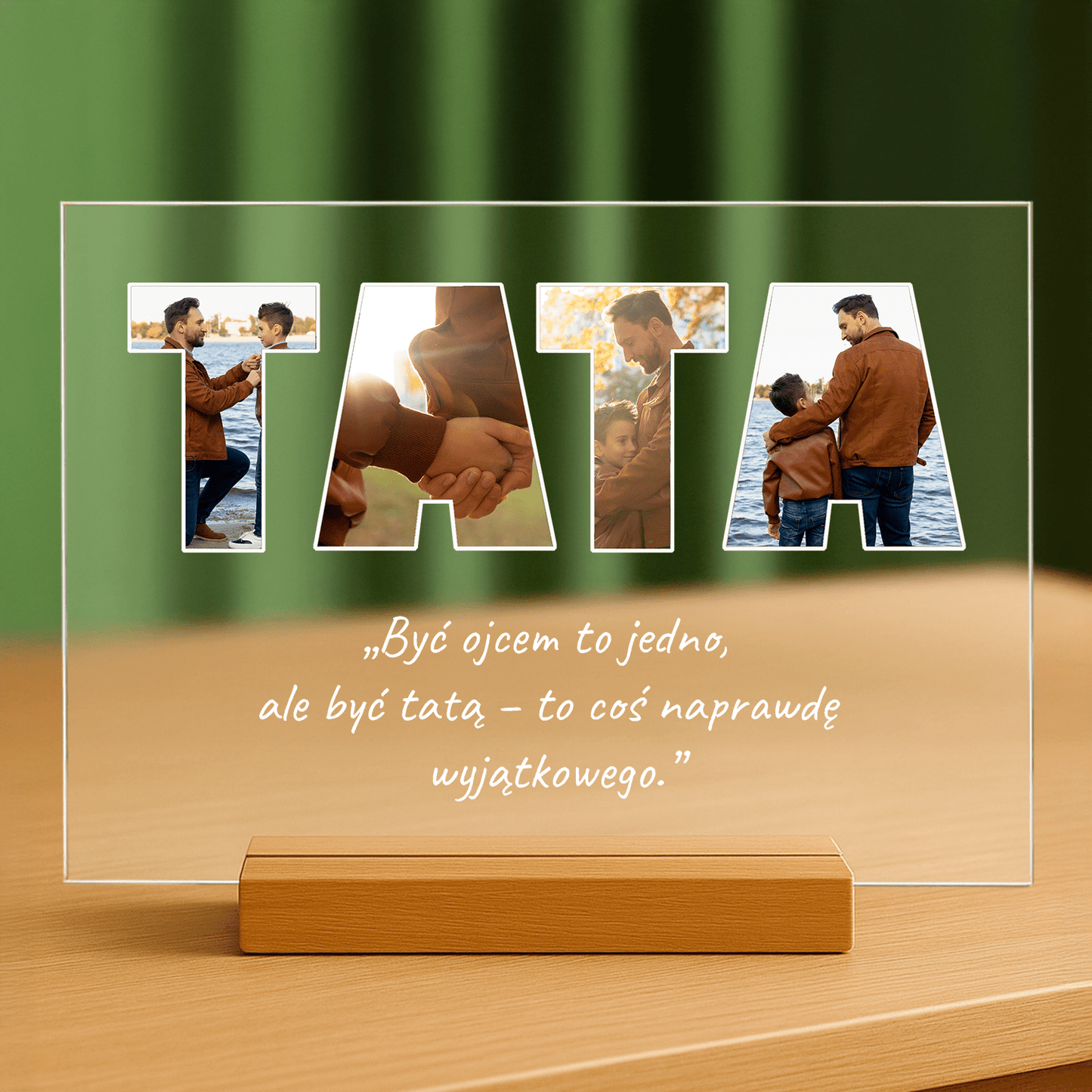 Fotokolaż Tata - personalizowany druk na szkle - Emmygift.pl