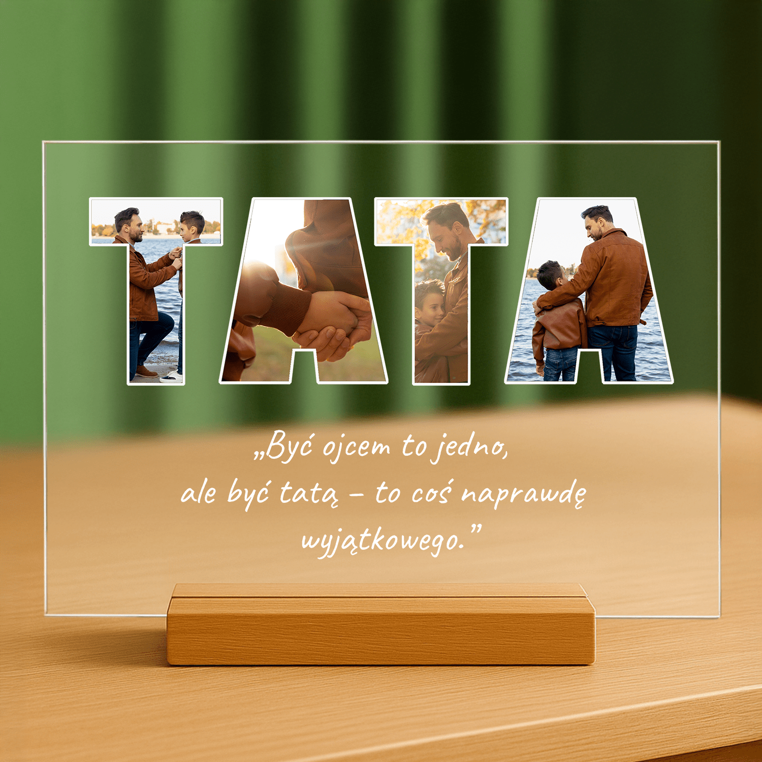 Fotokolaż Tata - personalizowany druk na szkle - Emmygift.pl