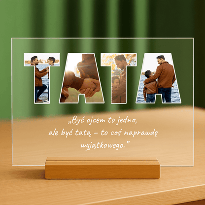 Fotokolaż Tata - personalizowany druk na szkle - Emmygift.pl