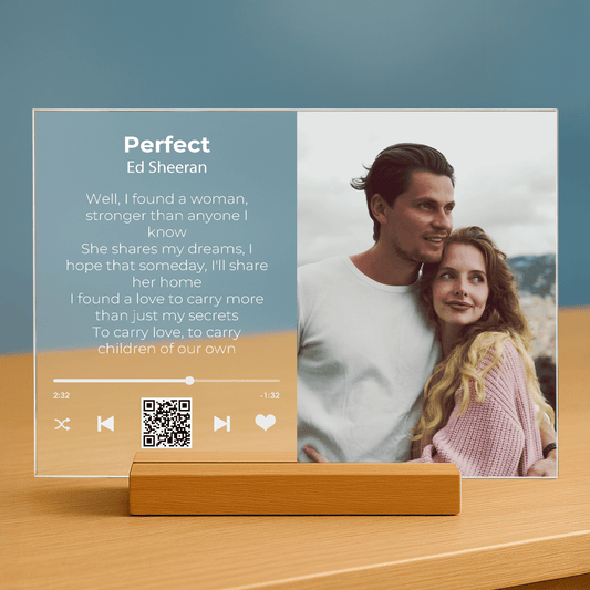 Nasza piosenka zdjęcie + tekst - personalizowany druk na szkle - Emmygift.pl