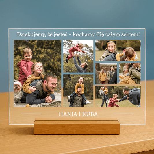 Dziękujemy, że jesteś - personalizowany druk na szkle - Emmygift.pl