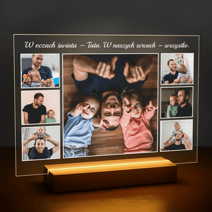 Jesteś dla nas wszystkim! - druk na szkle akrylowym dla taty - Emmygift.pl