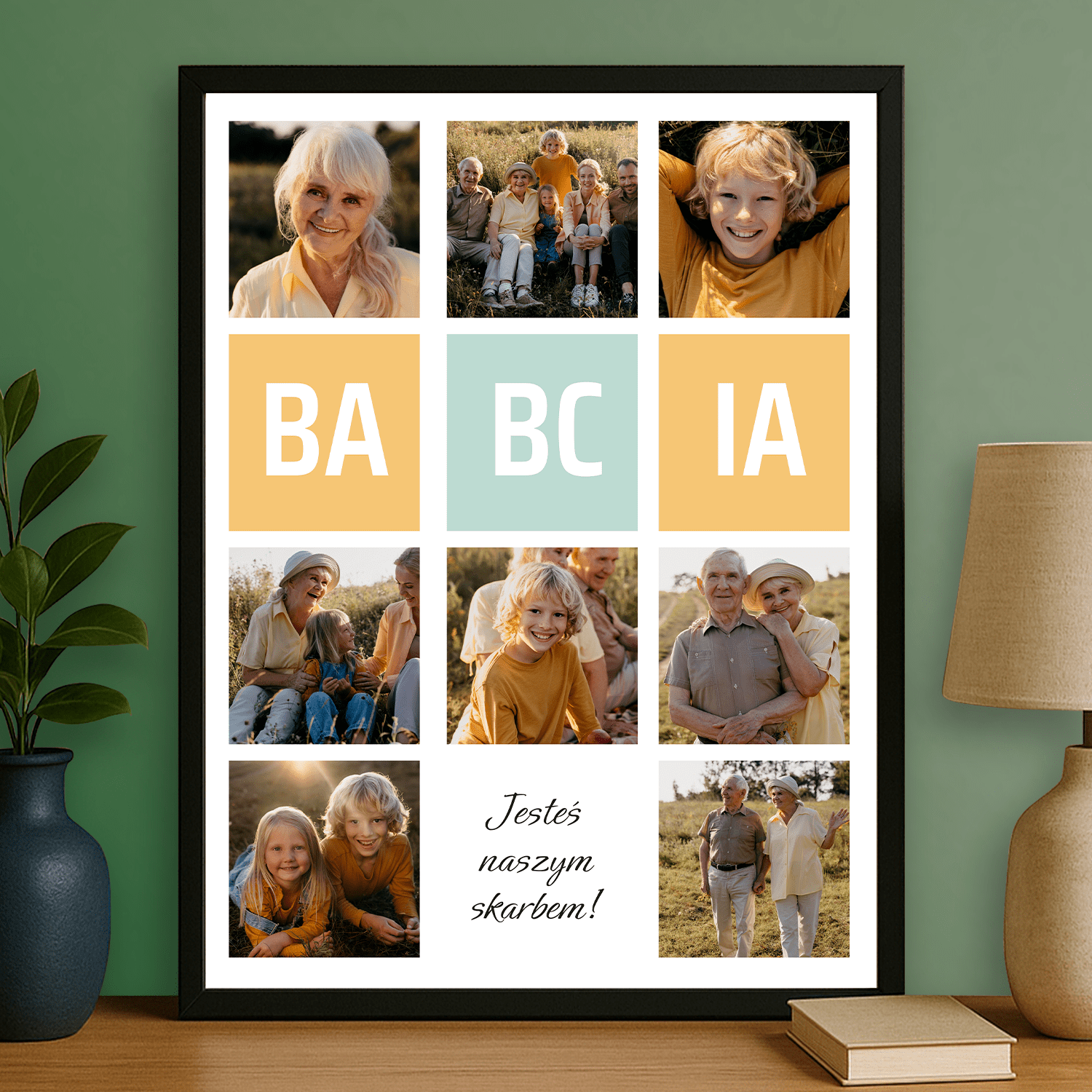 Jesteś naszym skarbem! - plakat personalizowany dla babci - Emmygift.pl